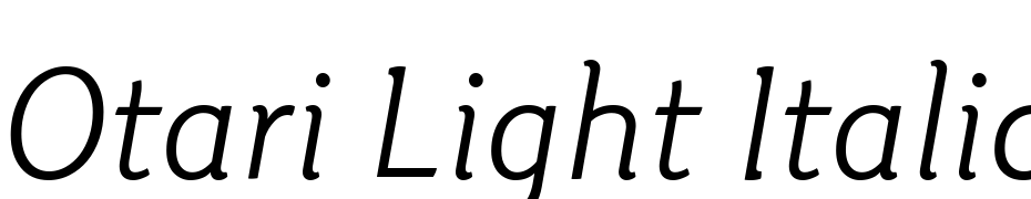 Otari Light Italic Schrift Herunterladen Kostenlos